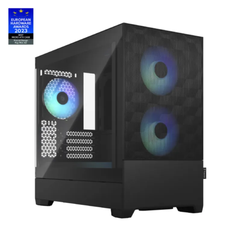 Fractal Design POP mini air RGB MATX CASE 機箱 - 黑色