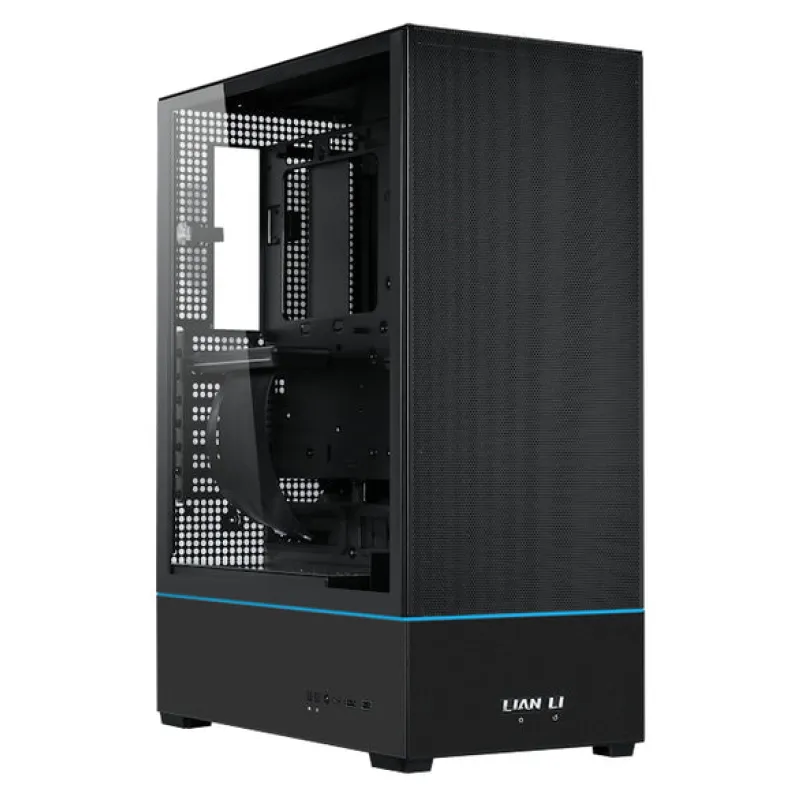 Lian Li 聯力 SUP01 W/PCIE4.0 Riser Cable ATX Mid Tower 機箱 (黑/白) - 黑色