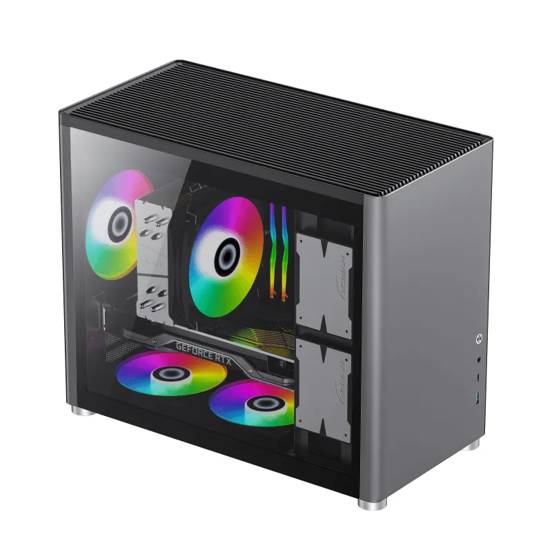 [附送兩把跟機風扇] GAMEMAX Spark Black/White/Gray MATX機箱 (黑/白) - 白色