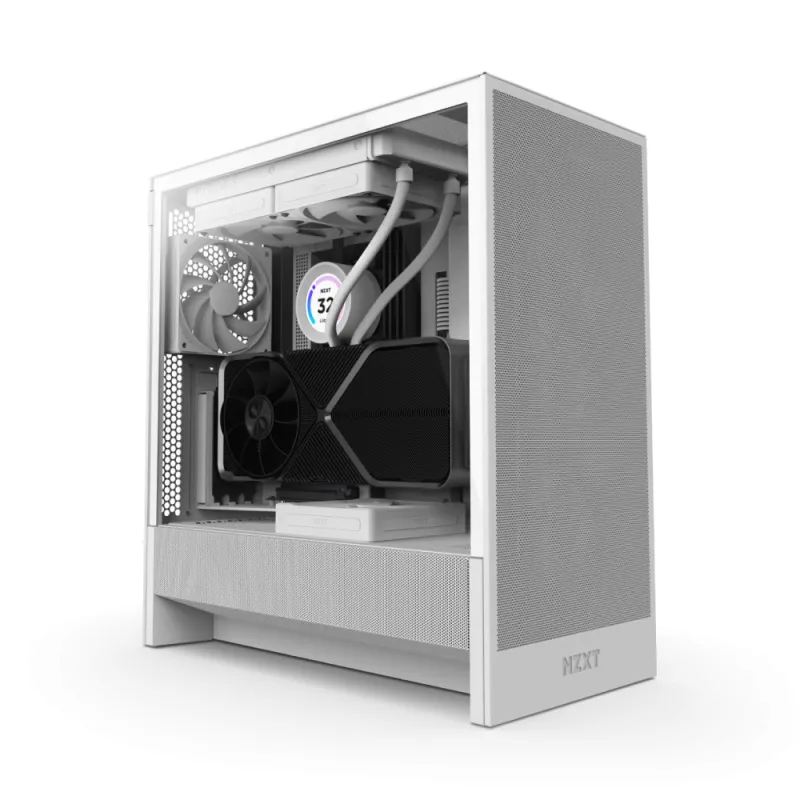 NZXT H5 FLOW (2024) Mid-Tower ATX Case 機箱 (黑/白) - 白色