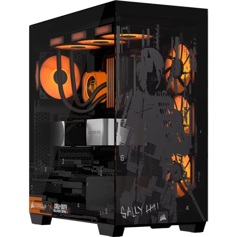 【支援背插底板】 Corsair 3500X CALL OF DUTY® BLACK OPS 6 EDITION 無中柱全景玻璃 ATX 機箱  (不含風扇)