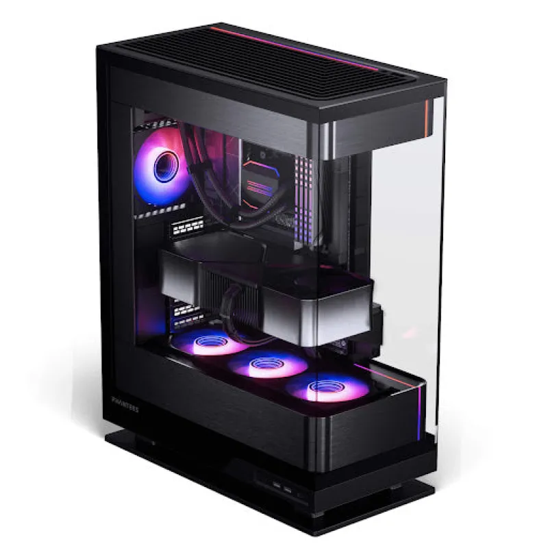 Phanteks 追風者 EVOLV S2 ATX Mid Tower 機箱【預裝4把ARGB風扇】(黑/白) - 黑色