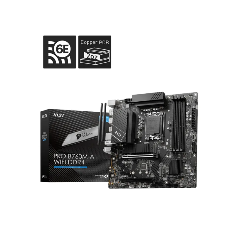 【本月熱賣】MSI 微星 PRO B760M-A WIFI DDR4 MATX 主機板