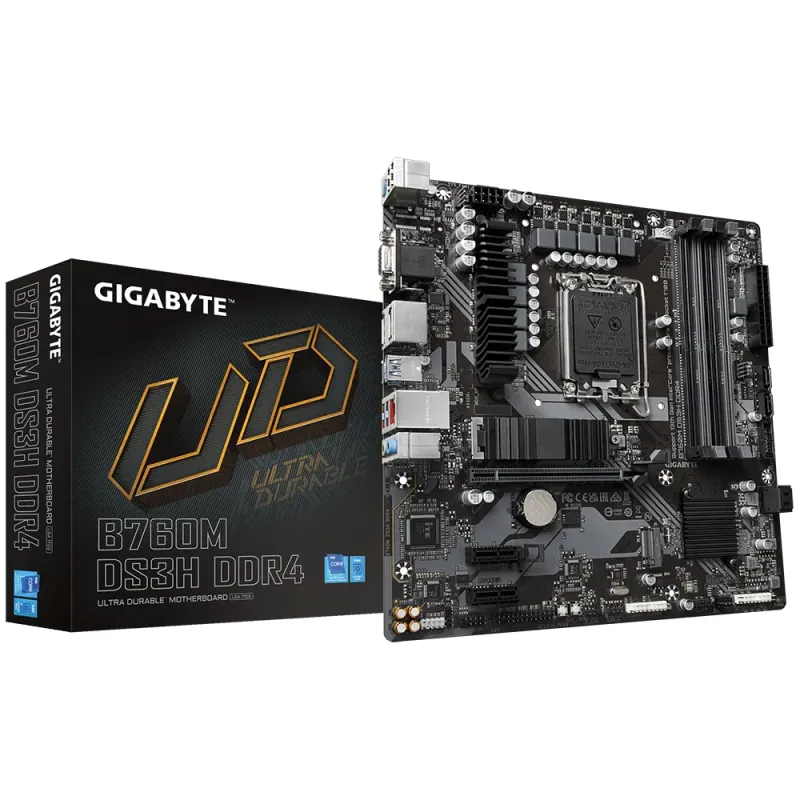 GIGABYTE 技嘉 B760M DS3H AX DDR4 MATX 主機板 (DDR4) 有WIFI