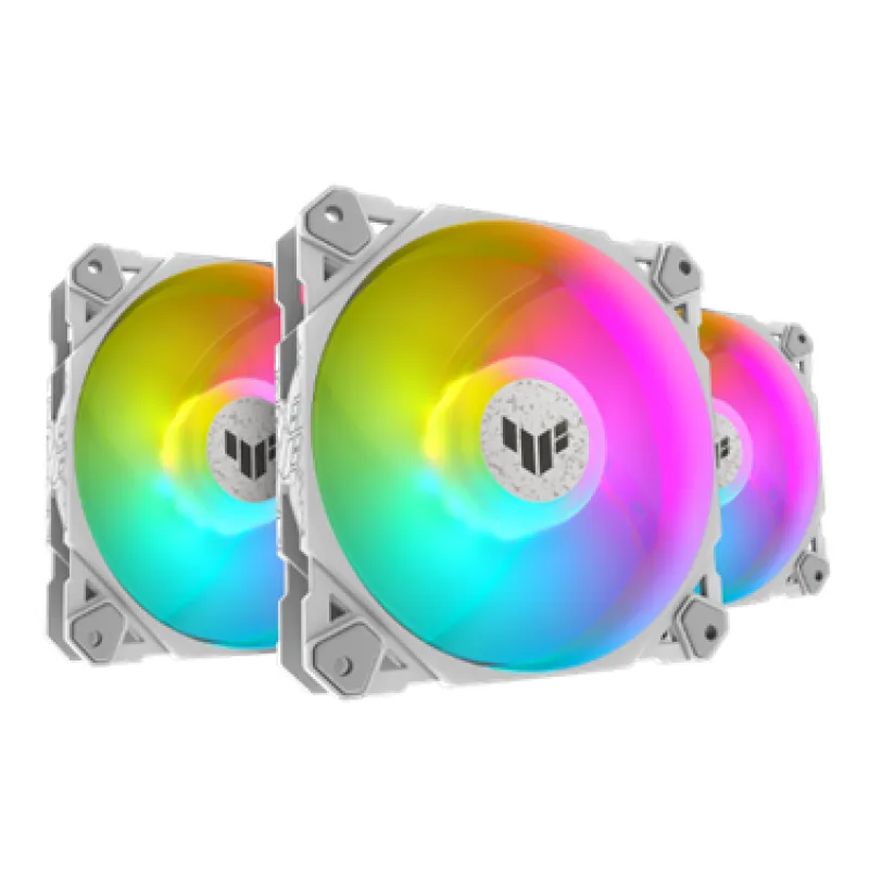 ASUS TUF Gaming TF120 ARGB White Edition 120mm 流體動力軸承機箱風扇 - Single Pack 單件