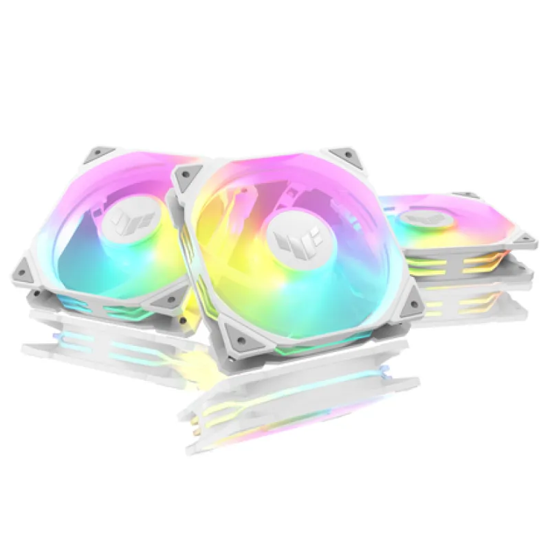 ASUS TUF Gaming TR120 ARGB 120mm 流體動力軸承機箱風扇 黑 / 白 單件裝 / 3件裝 - 黑色 / Single Pack 單件