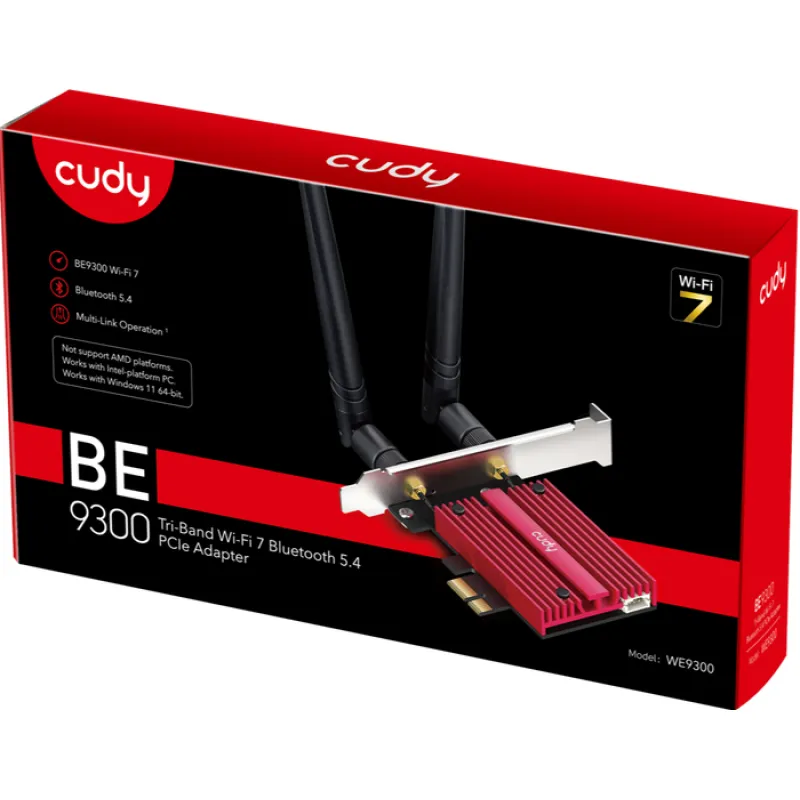 Cudy 多酷 WE9300 BE9300 2.5G 雙頻 WiFi 7 網絡擷取卡