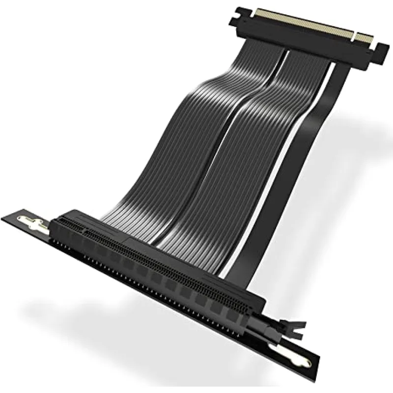 AsiaHorse PCIe 4 SOFT RISER CABLE 4.0 PCIe延長線 (Black/White) - 黑色