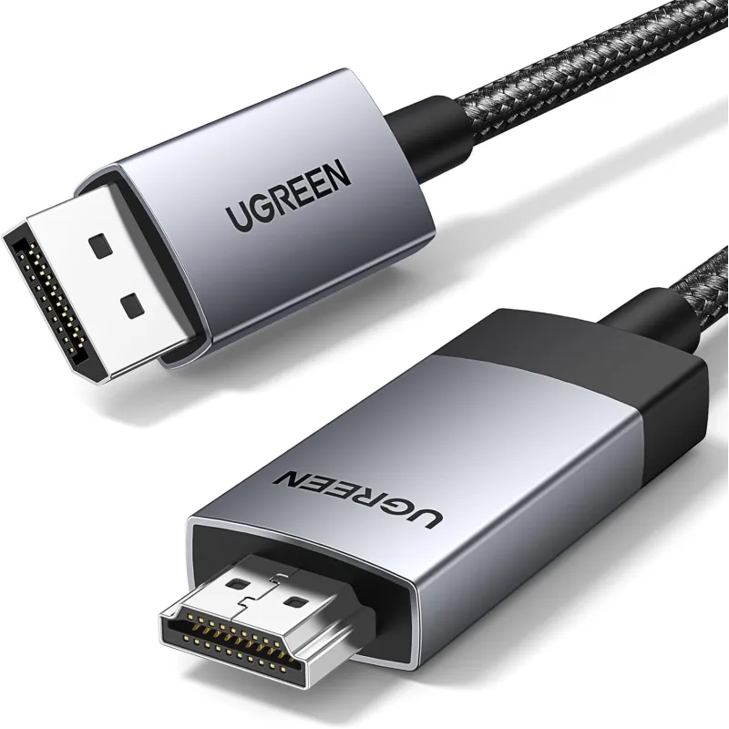 Ugreen 2M, 4K60Hz DisplayPort to HDMI Cable