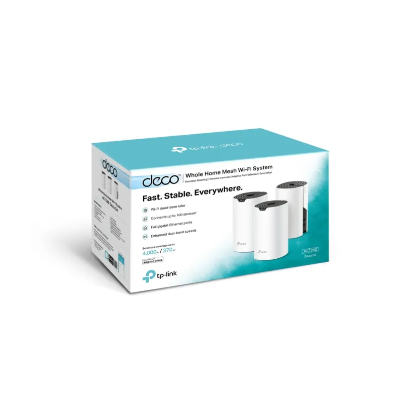TP-Link AC1200 Whole Home Mesh Wi-Fi System Deco M4 (1 Pack)(2 Giga Port)