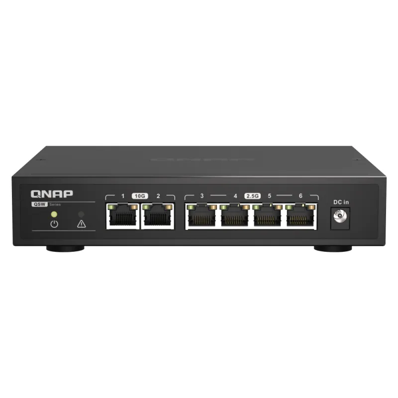 QNAP QSW-2104-2T 無網管型交換器 2埠 10GbE 4埠 2.5GbE 60Gbps
