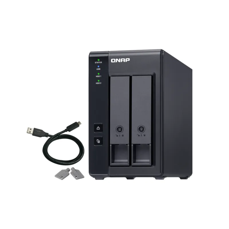 QNAP  TR-002 2-bay USB 3.2 Gen 2 RAID 磁碟陣列外接盒 儲存外接盒 DAS