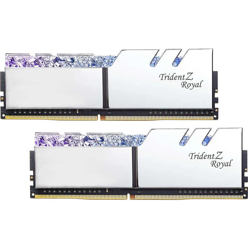 G Skill Trident Z Royal Silver RGB DDR4 16GB (2 x 8GB) 3600MHz -S (F4-3600C18D-16GTRS)