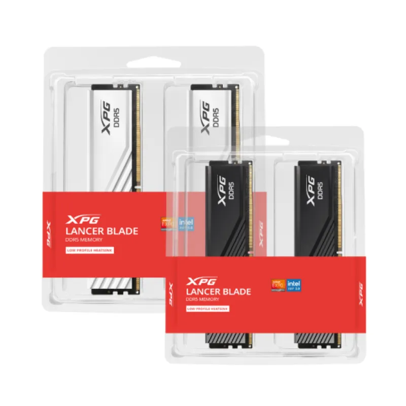 【夏日優惠】ADATA XPG Lancer Blade DDR5 RAM 記憶體 KIT 32GB(16GBx2) 5600 / 6000MHz 黑/白 - 32GB (16GB x2) / 黑色 / 5600MHz