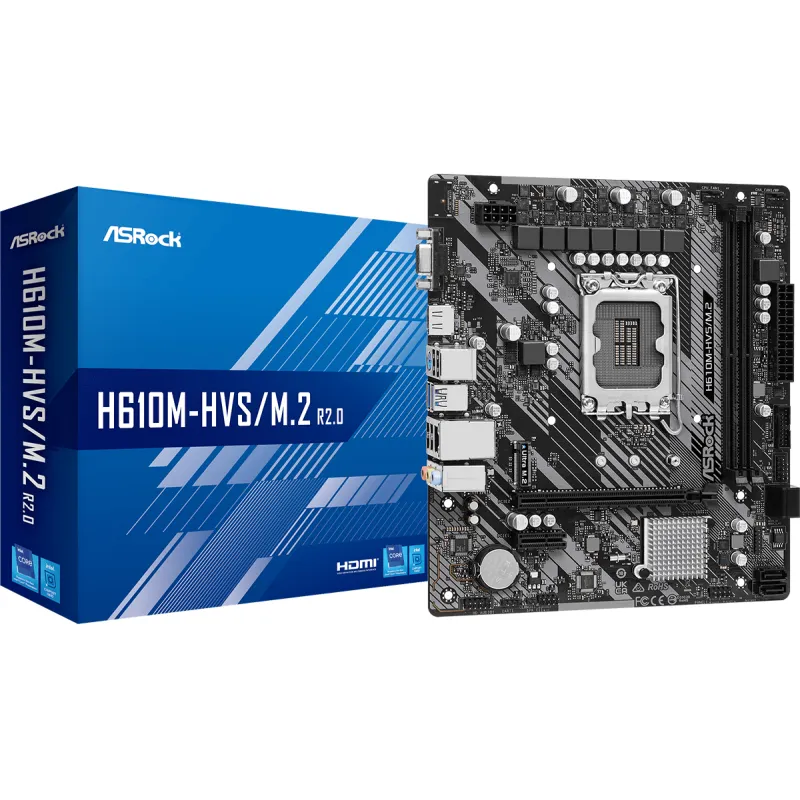 ASRock 華擎 H610M-HVS/M.2 R2.0 MATX 主機板 (DDR4)