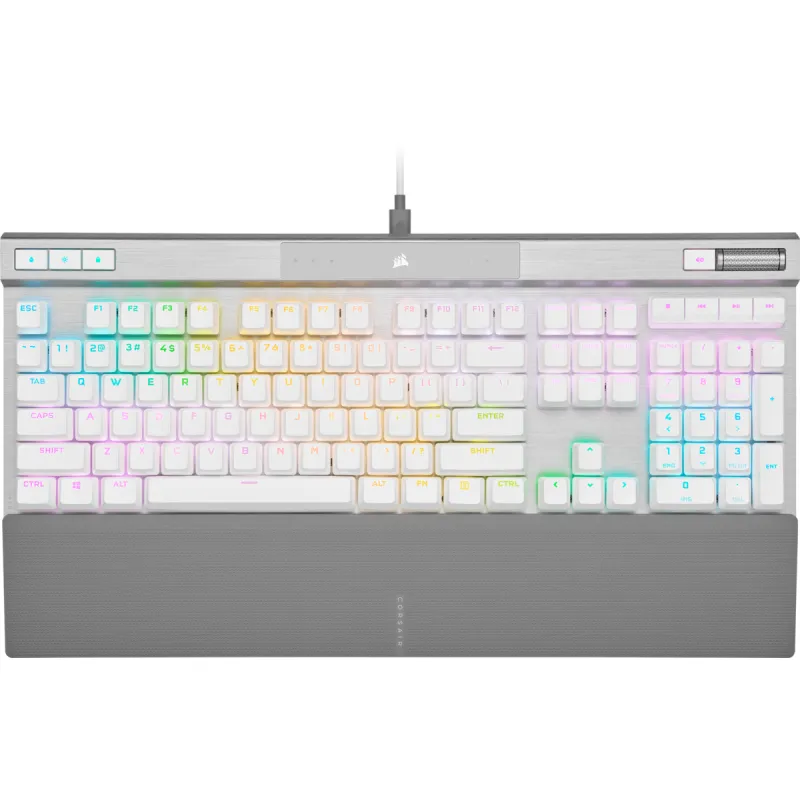 Corsair K70 RGB PRO  white Mechanical Gaming Keyboard(Corsair OPX光軸)
