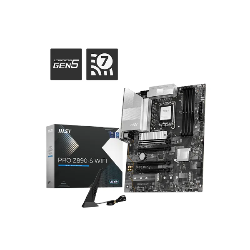 MSI 微星 PRO Z890-S WIFI ATX 白色主機板 (DDR5)
