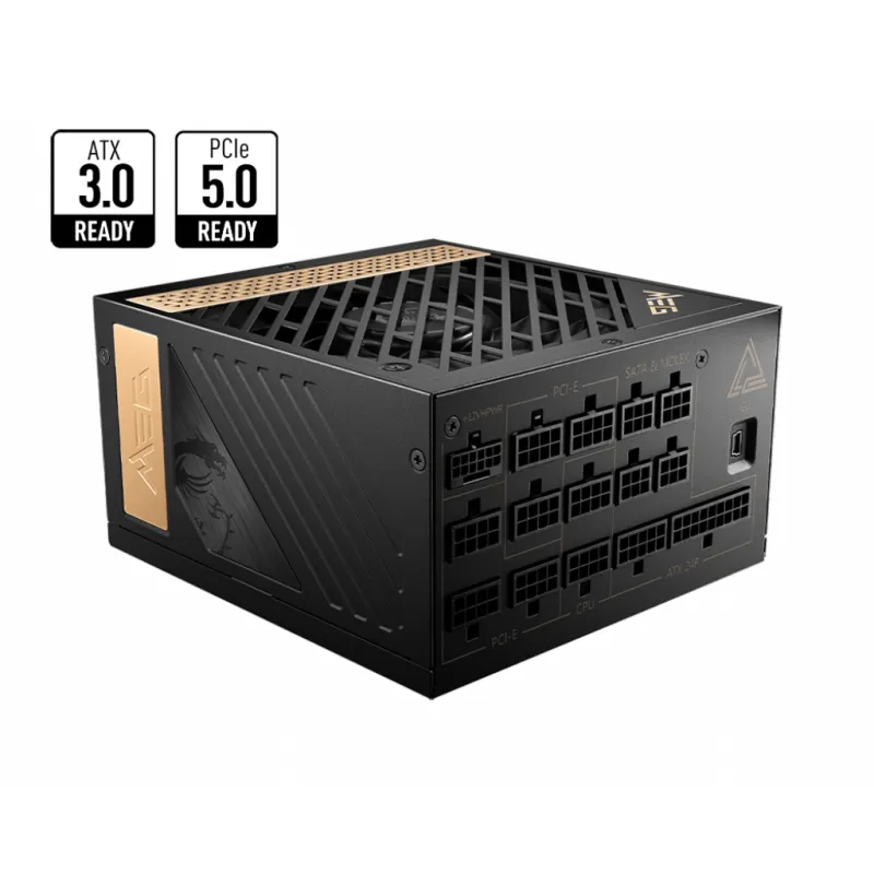 MSI MEG Ai1300P PCIE5 1300W 80Plus Platinum 鉑金牌 全模組 主機電源 (10年保)
