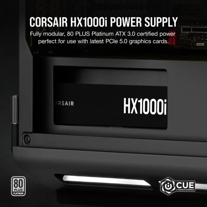 CORSAIR HX1000i 1000W 80Plus Platinum Fully Modular 鉑金牌 全模組 主機電源 ATX3.1 PCIE5.1