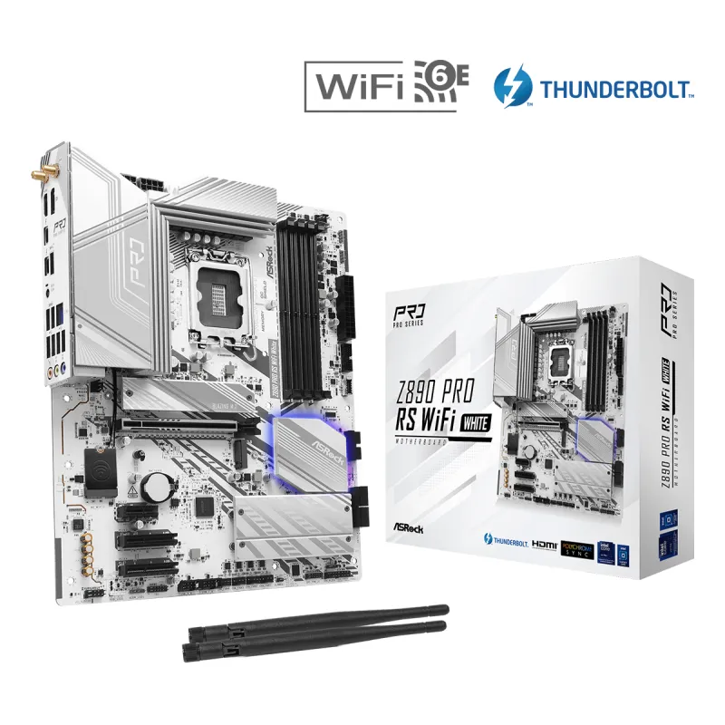 ASRock 華擎 Z890 PRO RS WIFI WHITE ATX 白色主機板 (DDR5)