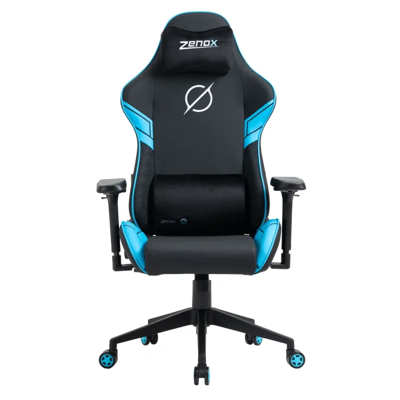 Zenox Saturn-MK2 Gaming Chair (Leather/Sky Blue)