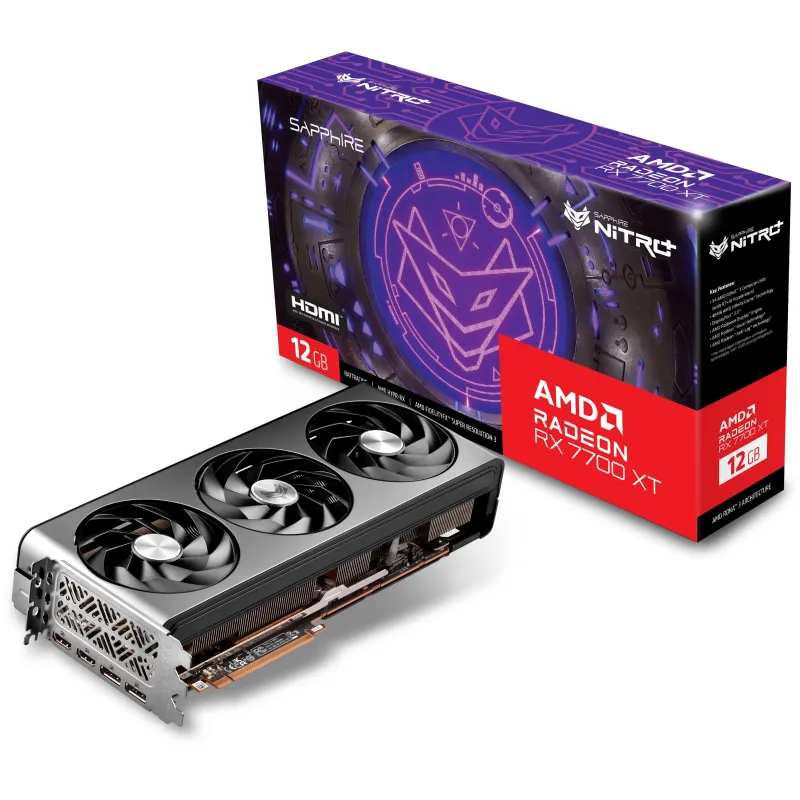 Sapphire GAMING Nitro+ AMD Radeon RX 7700 XT OC 顯示卡 12GB GDDR6 DUAL HDMI / DUAL DP OC