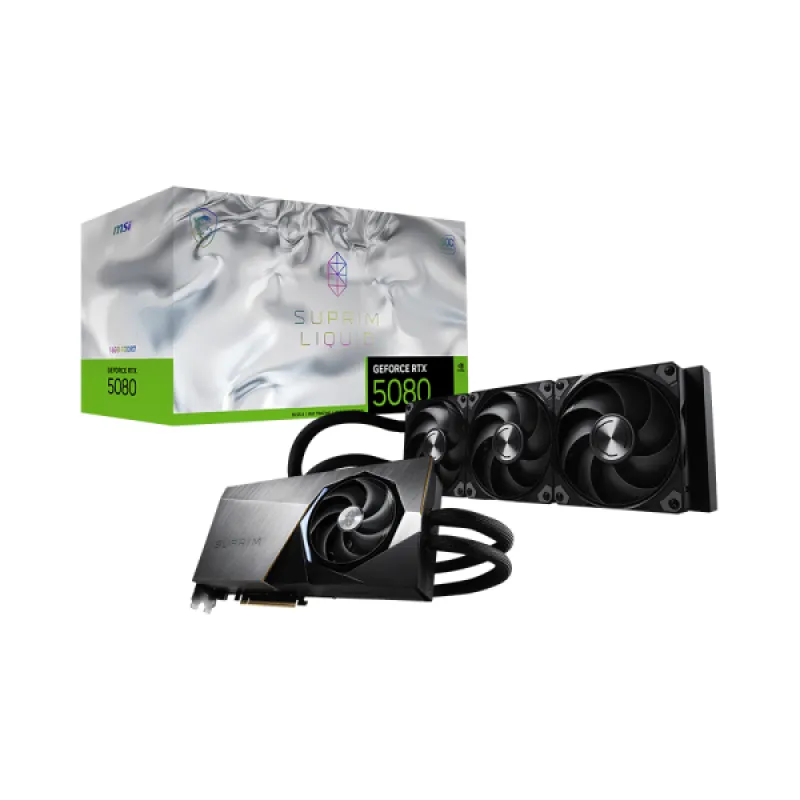 MSI 微星 GeForce RTX 5080 16GB SUPRIM LIQUID SOC 水冷顯示卡