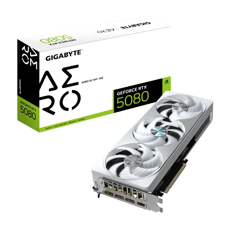 GIGABYTE 技嘉 GeForce RTX 5080 AERO OC SFF 16GB 白色顯示卡