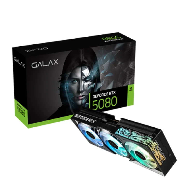 GALAX GeForce RTX 5080 1-Click OC 顯示卡 (黑/白) - 黑色