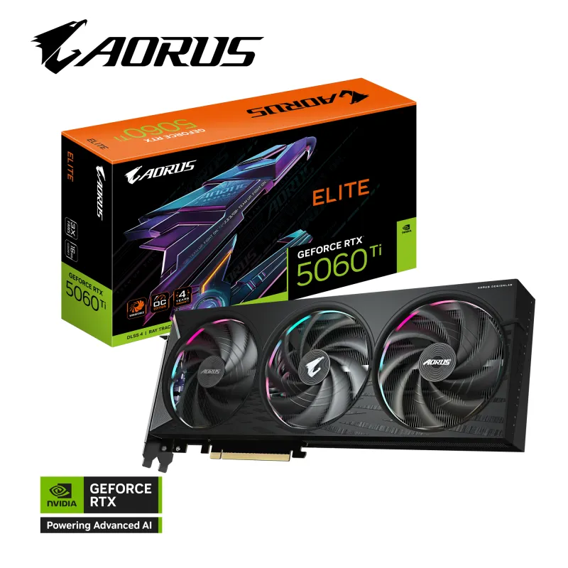 GIGABYTE 技嘉 AORUS ELITE GeForce RTX 5060 Ti OC 16G 顯示卡
