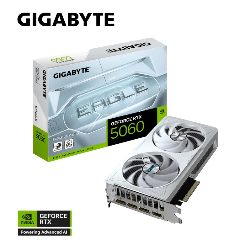GIGABYTE 技嘉 EAGLE ICE GeForce RTX 5060 OC 白色顯示卡 8G