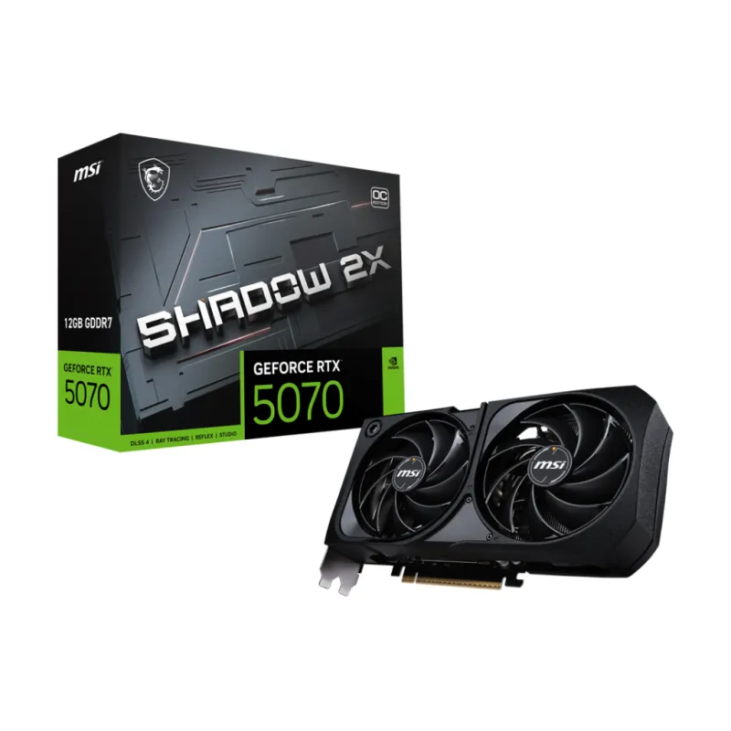 MSI 微星 SHADOW 2X GeForce RTX 5070 12GB GDDR7 OC 顯示卡