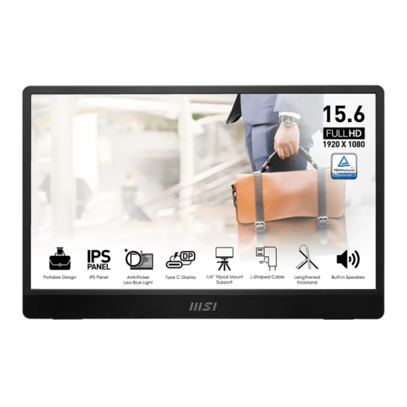 MSI 微星 PRO MP161 E2/E2U MONITOR 便攜顯示器 15.6吋 平面FHD IPS Type-C mini HDMI - (#DAMUR聯乘合作)MSI 微星 PRO MP161 E2U 升級回收包裝