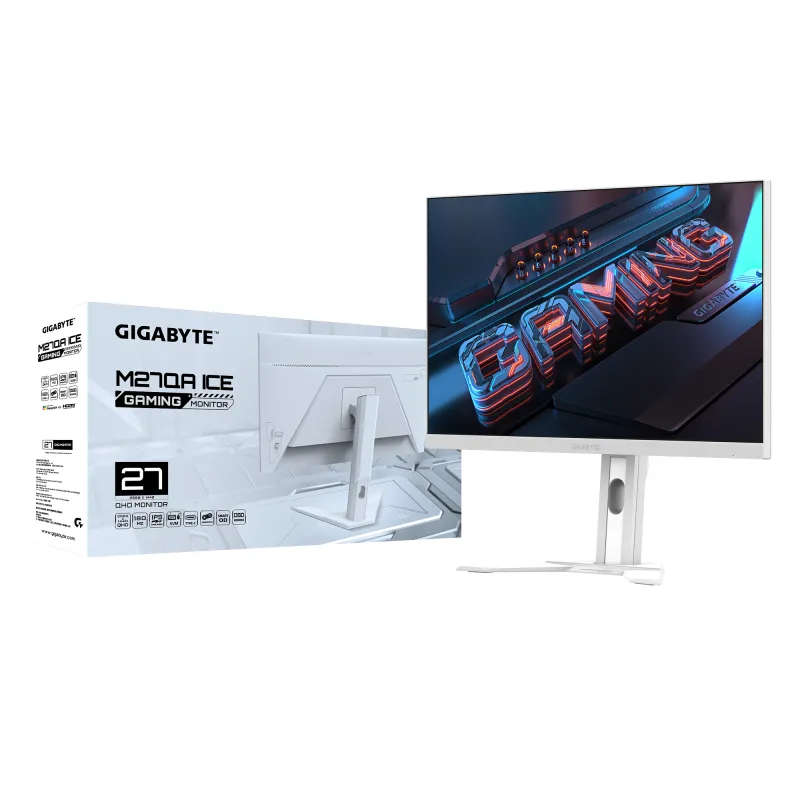 Gigabyte M27QA ICE 27" IPS 180Hz QHD Gaming Monitor 白色電競顯示器 - 2560 x 1440