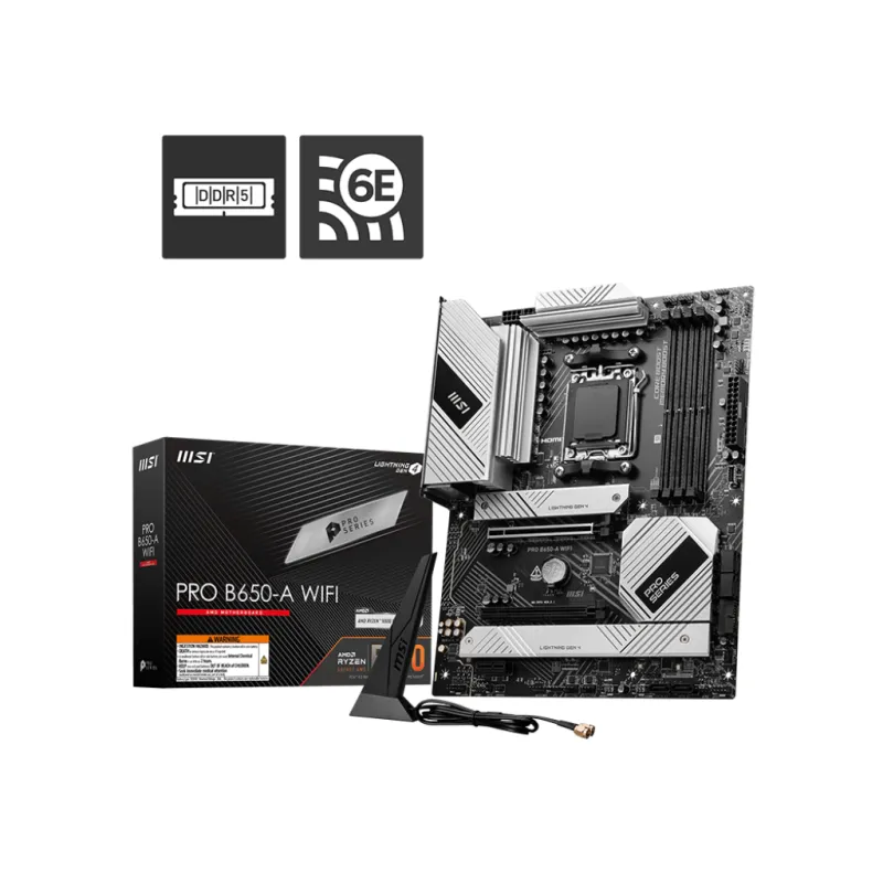 MSI 微星 PRO B650-A WIFI ATX 白色主機板 (DDR5)