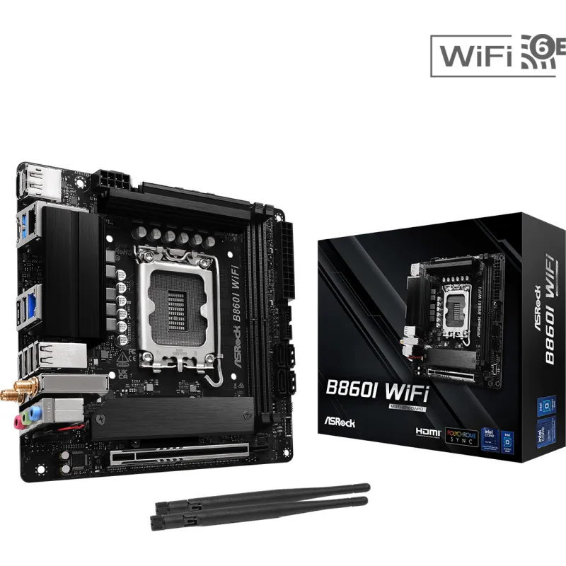 ASRock 華擎 B860I WiFi ITX 白色主機板