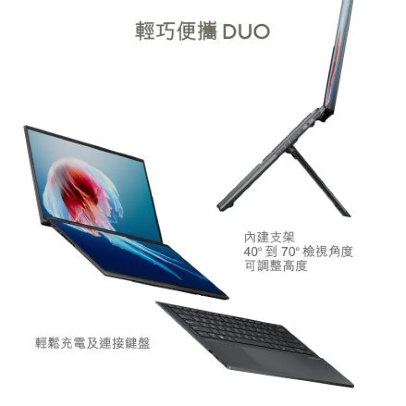 ASUS Zenbook Pro DUO 14+14 雙觸控螢幕 OLED 3K I9-13900H 32GB RAM 1/2TB SSD Notebook 手提電腦 - Intel® Core™ Ultra 7 Processor 155H / 1TB PCIe SSD