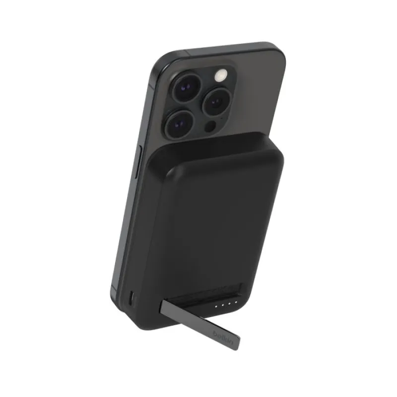 Belkin Boost Charge 10000mAh 便攜式磁吸無線行動電源 內置支架 Qi2 - 黑色