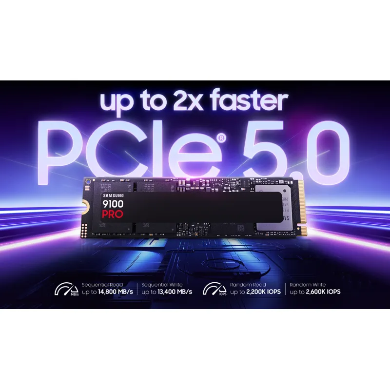 【八週年大激減】Samsung 9100 PRO PCIe 5.0 NVMe M.2 SSD 固態硬碟 (13300 MB/s) 不含散熱片 - 1TB / 不含散熱片