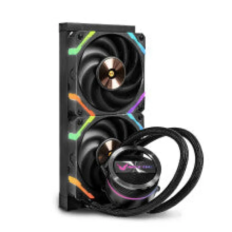 VALKYRIE GL240 RGB 240mm Liquid CPU WaterCooler (黑/白) - 黑色