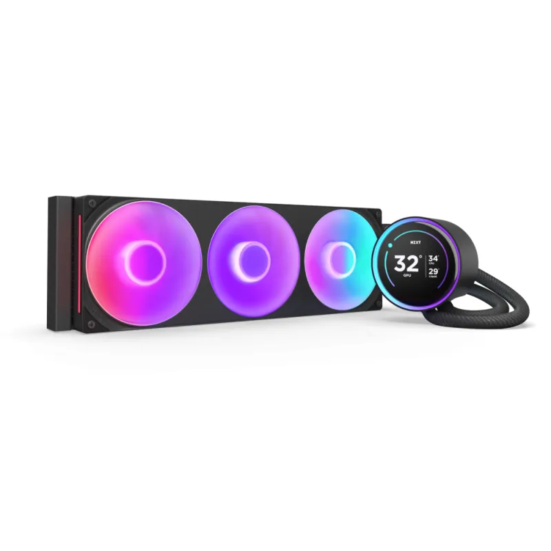 【八週年大激減】NZXT Kraken Elite 360 RGB /V2 360mm AIO liquid cooler (Black/WHITE) - Kraken Elite 360 RGB / 黑色