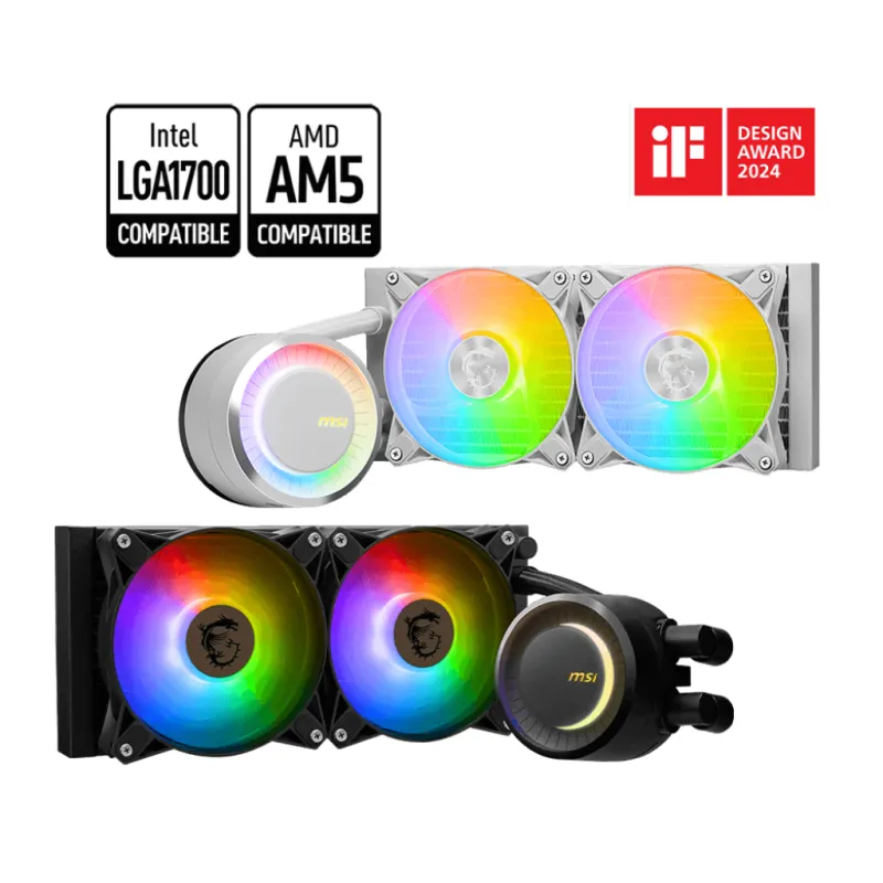 MSI 微星 MAG CORELIQUID E240 WHITE/BLACK  水冷散熱 - 白色