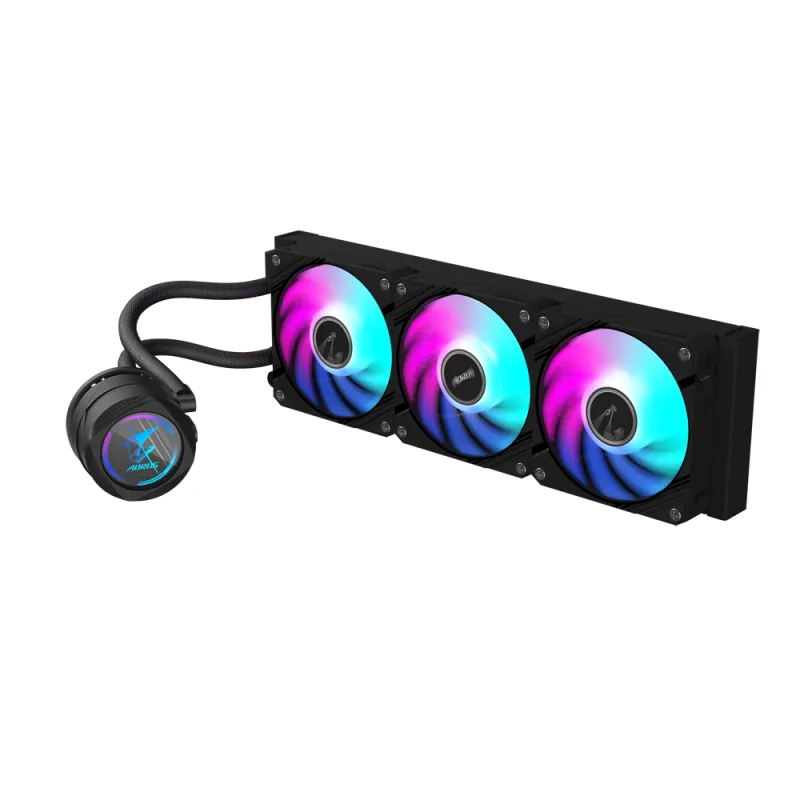 GIGABYTE 技嘉 AORUS WATERFORCE II 360 RGB 水冷散熱器 黑/白 - 黑色