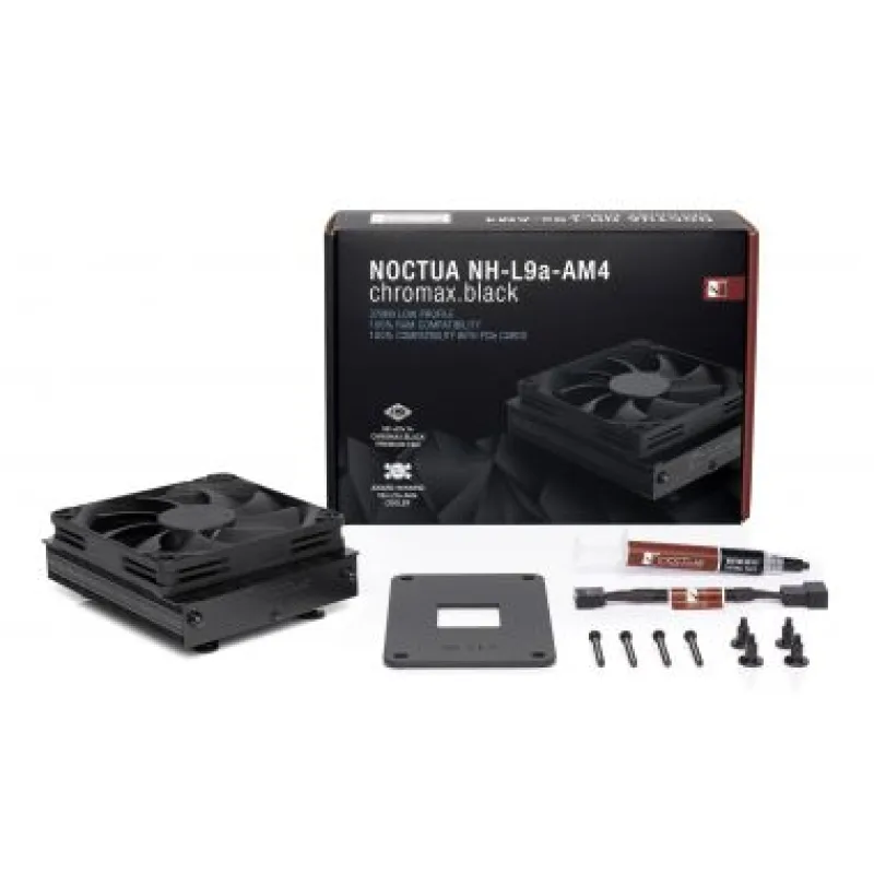 Noctua NH-L9a-AM4 chromax.black 風冷散熱器 AMD CPU 適用 AM4