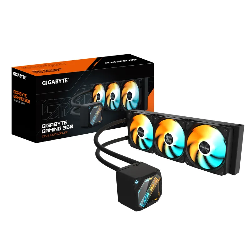 GIGABYTE 技嘉 GAMING 360 水冷散熱器  (黑/白) - 黑色