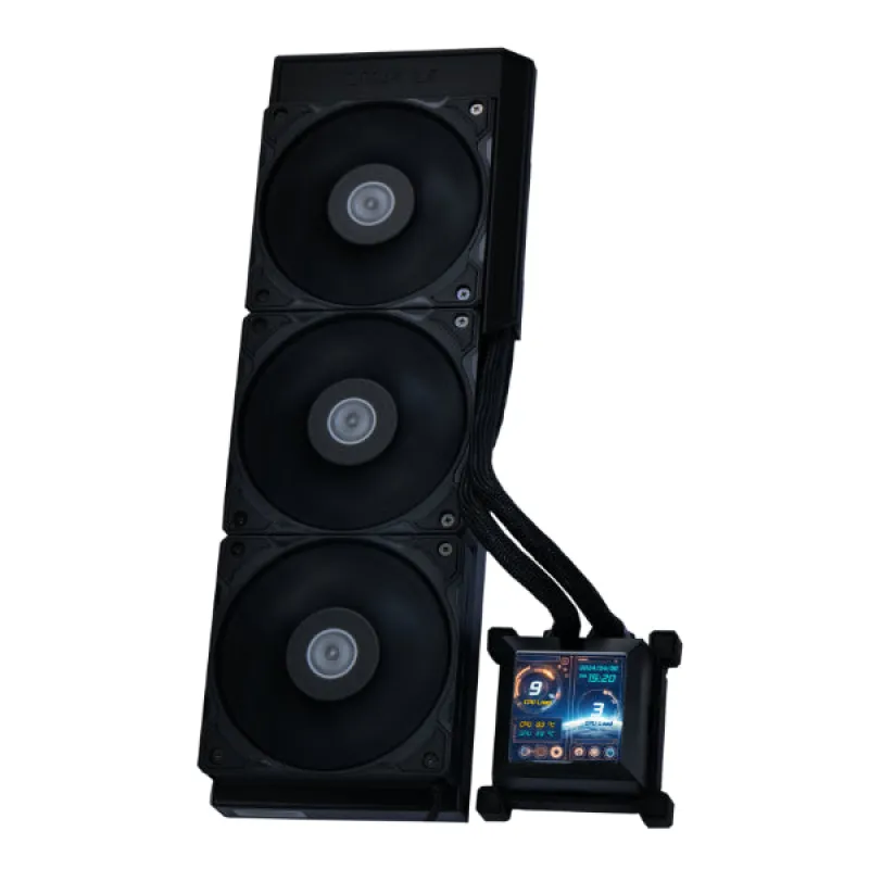 LIAN LI 聯力 HYDROSHIFT LCD 360S AIO CPU WATER COOLER (黑/白) - 黑色