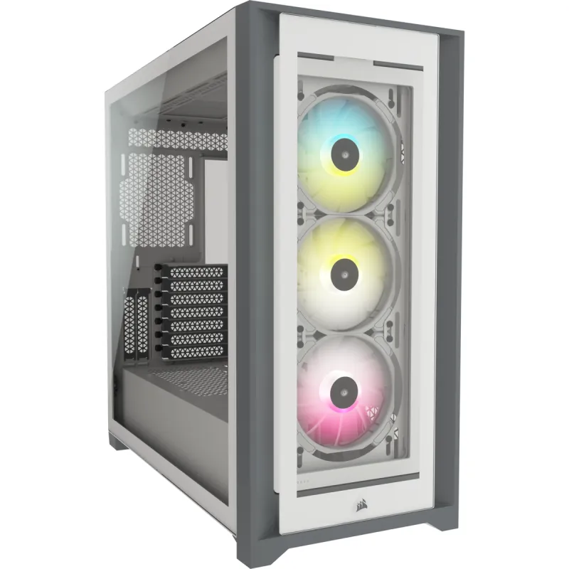 Corsair iCUE 5000X RGB Tempered Glass Mid-Tower ATX PC Smart CASE - 黑色