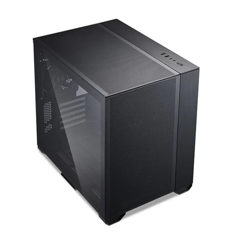 Lian Li PC O11 Air Mini E-ATX Tempered Glass Case (Black / White) - 黑色