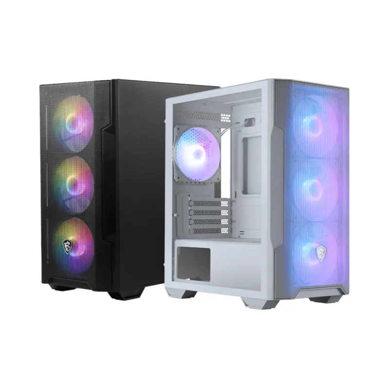 MSI 微星 MAG FORGE M100R Micro-ATX 機箱 - Black / White 黑 / 白色 - 黑色