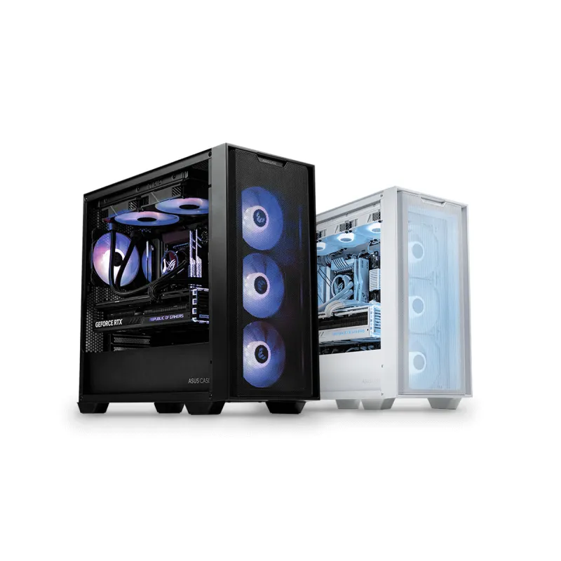 【支援背插底板】ASUS 華碩 A21 Micro-ATX 機箱 - Black/White 黑 / 白色 - 黑色